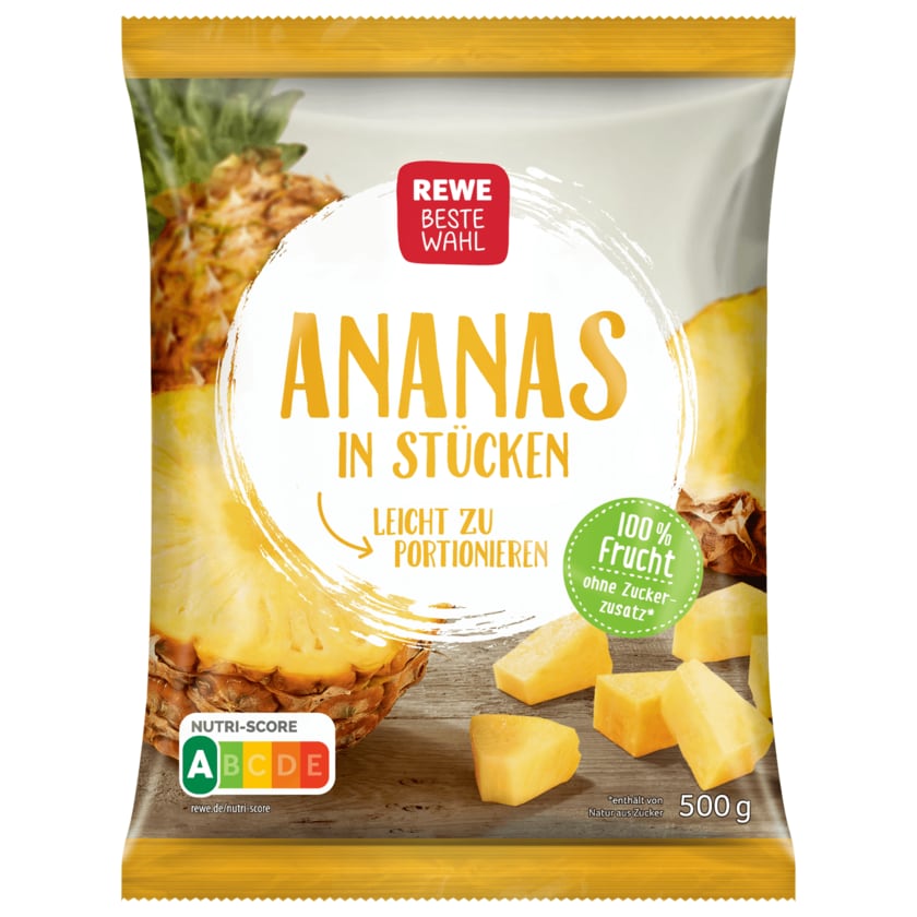 REWE Beste Wahl Ananas in Stücken 500g